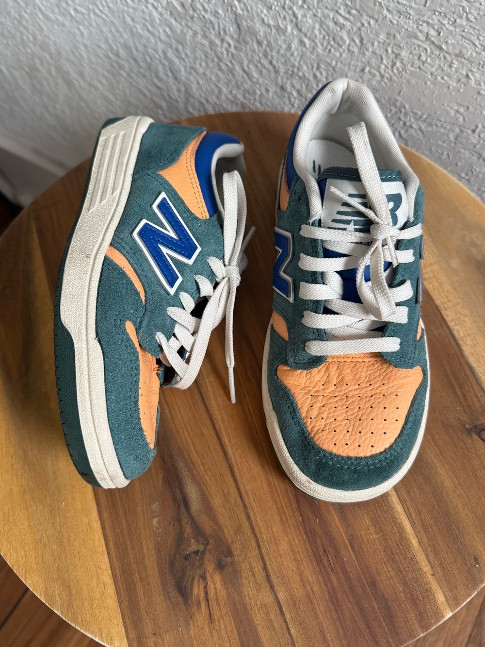 New Balance 480 New Spruce Orange Boys Sneakers Sz: 1